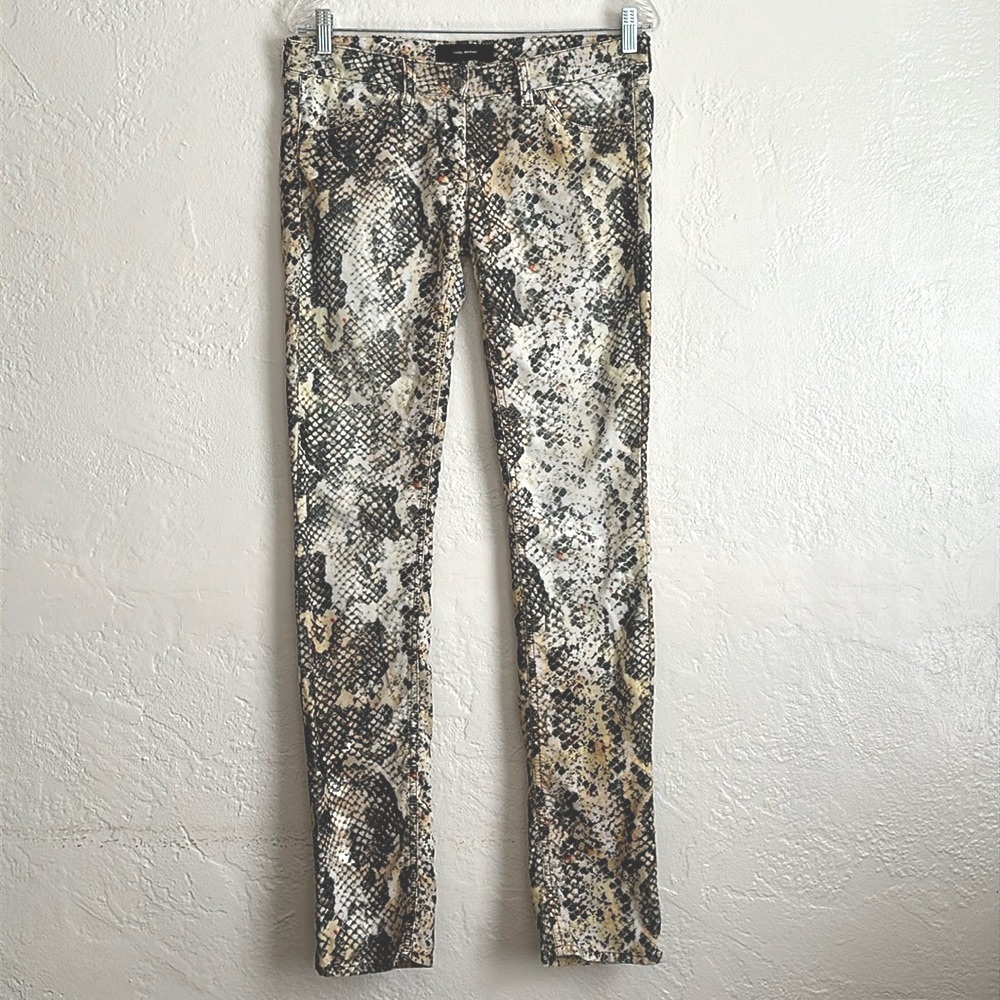 Isabel Marant designer, lightweight, stretch, corduroy snake, print pants